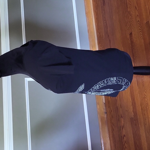 FOX V-neck Black Motorcycle T Shirt Size Medium - Picture 3 of 7